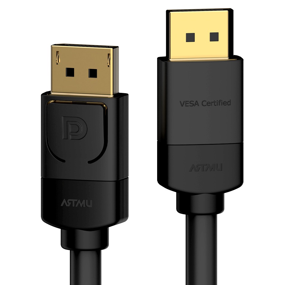 아트뮤 VESA 인증 DP to DP 1.4 8K DisplayPort 케이블 버튼 블랙, 2m, 1개, 1개, 2m 상품 사진